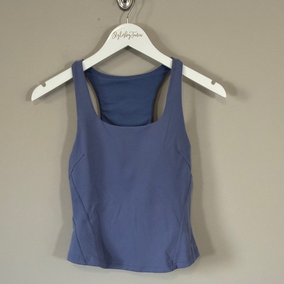 Lululemon InStill Tank Top Water Drop Yoga Shelf Bra Padding Lycra Stretch Sz 4 - Picture 2 of 7